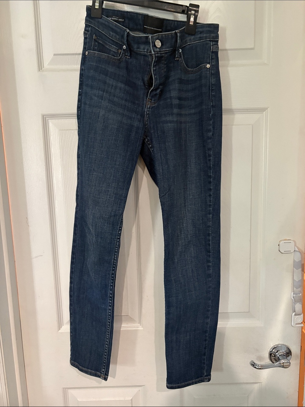 White House Black Market Dark Blue Women's high rise skinny ankle jeans-size 2